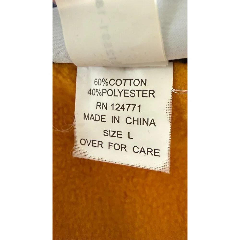 Disney Parks Wall-E Men’s Full Zip Hoodie Sweatshirt Large Yellow Grey - Picture 4 of 4